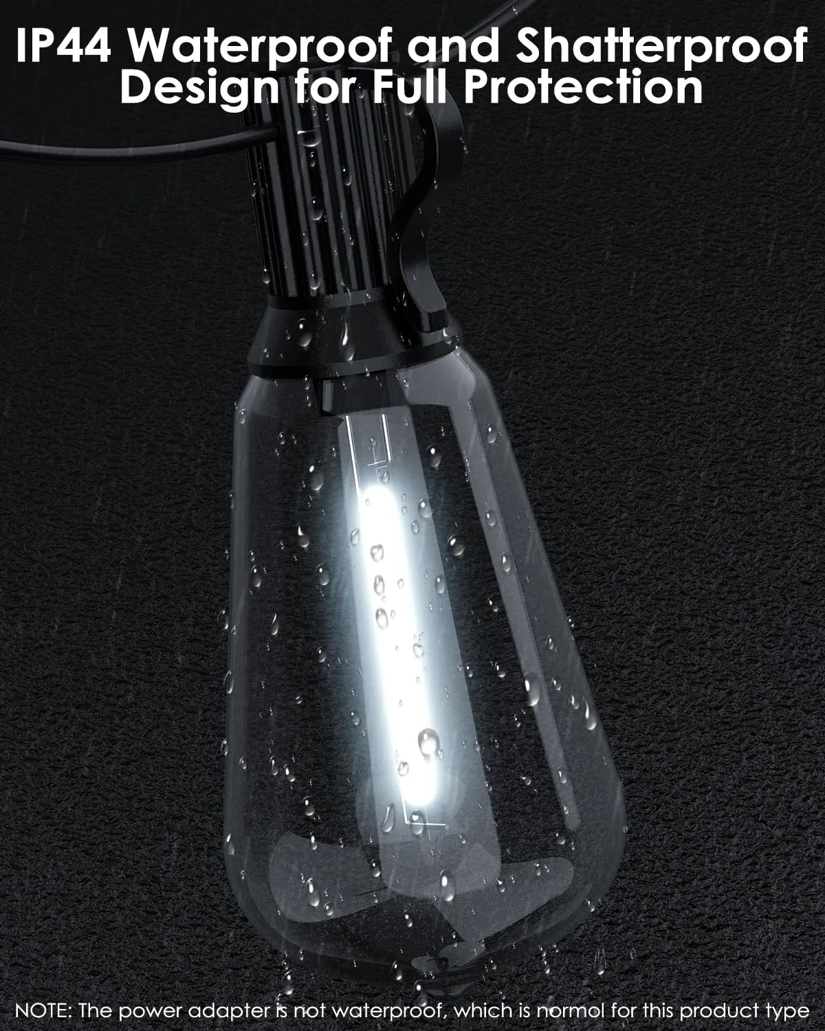 100ft Outdoor Vintage Edison String Lights