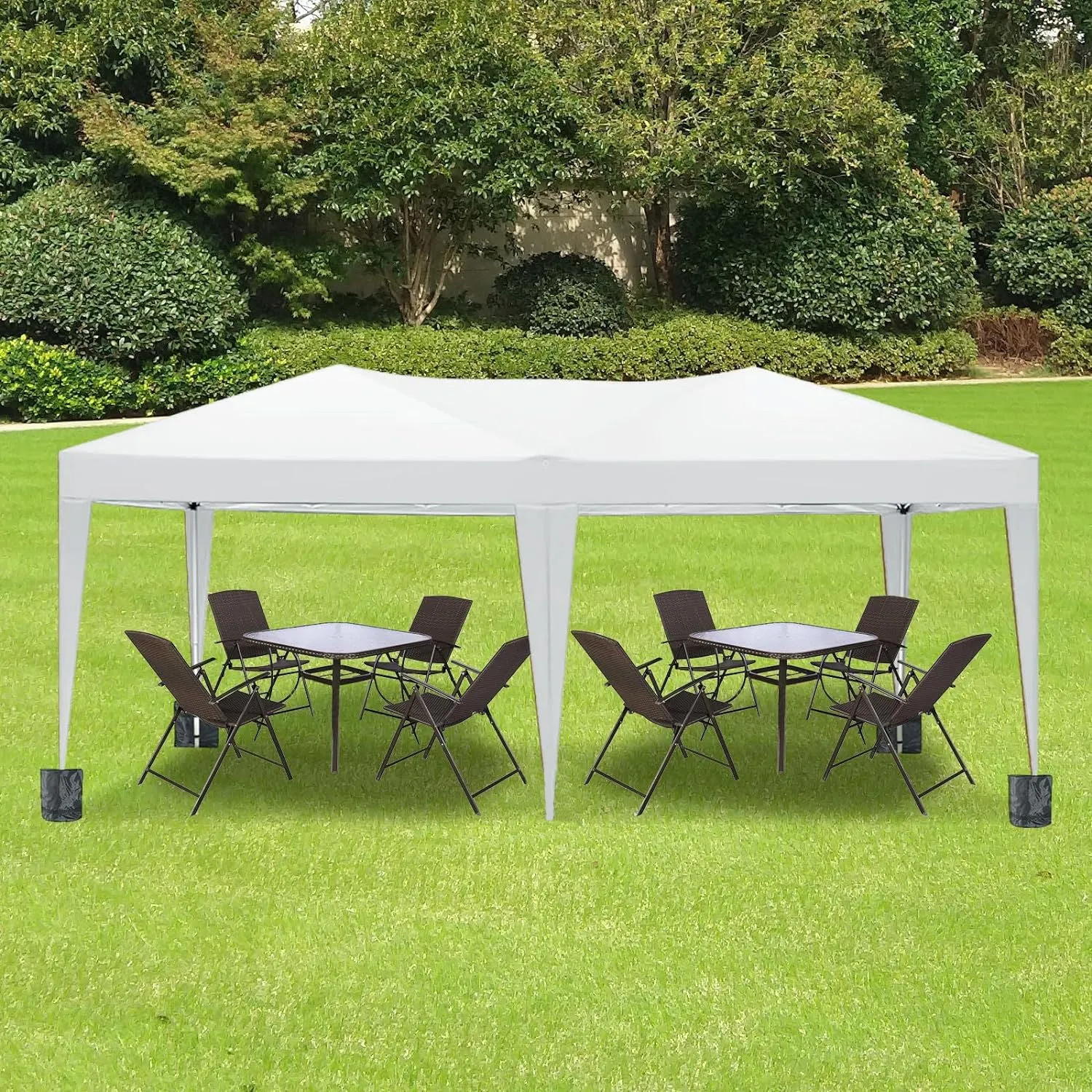 10'X20' Folding Canopy With 6 Removable Sidewalls Outdoor Event Shelter UPF 50  Gazebo Portable Tents For Parties Beach Camping Wedding Ez Pop Up Canopy