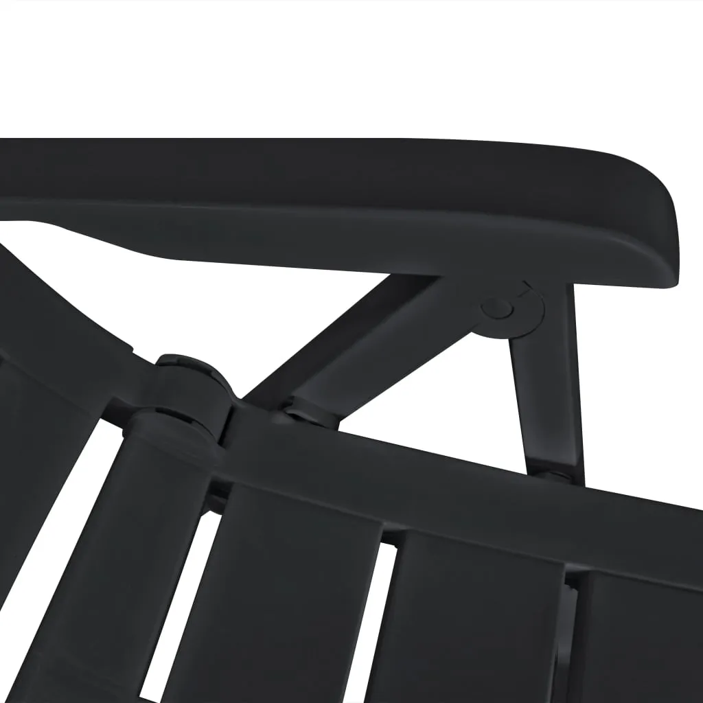 11 Piece Outdoor Dining Set Plastic Anthracite