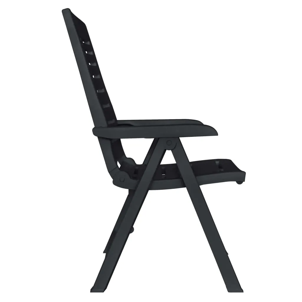 11 Piece Outdoor Dining Set Plastic Anthracite