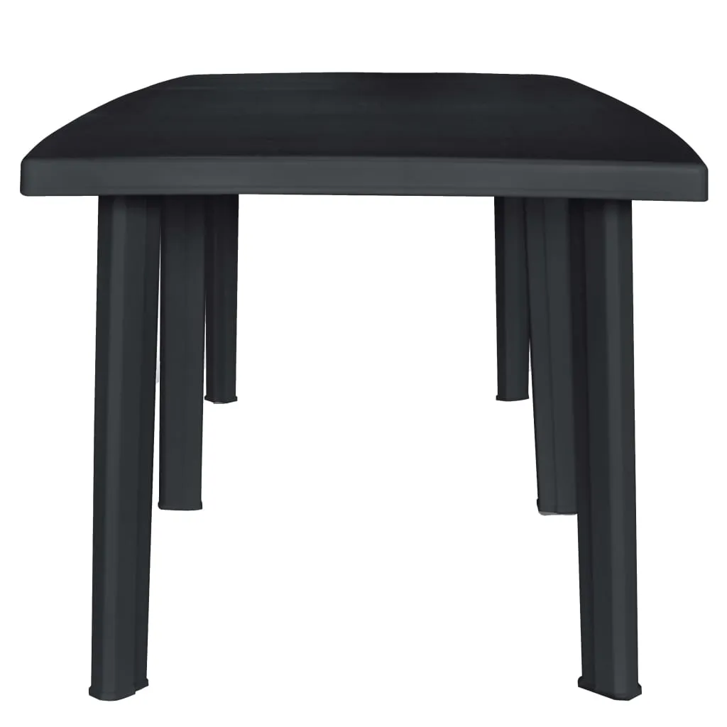 11 Piece Outdoor Dining Set Plastic Anthracite