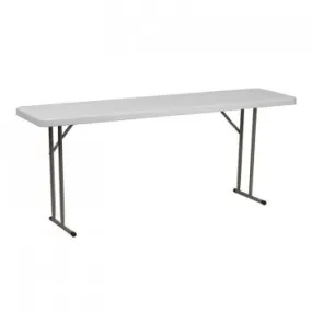 18''W X 72''L GRANITE WHITE PLASTIC FOLDING TRAINING TABLE [RB-1872-GG]