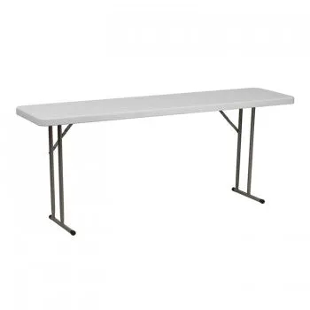 18''W X 72''L GRANITE WHITE PLASTIC FOLDING TRAINING TABLE [RB-1872-GG]