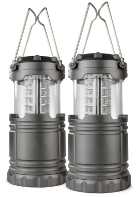 2 Pack Portable Outdoor LED Lantern Camping Lanterns, Water Resistant Emergency