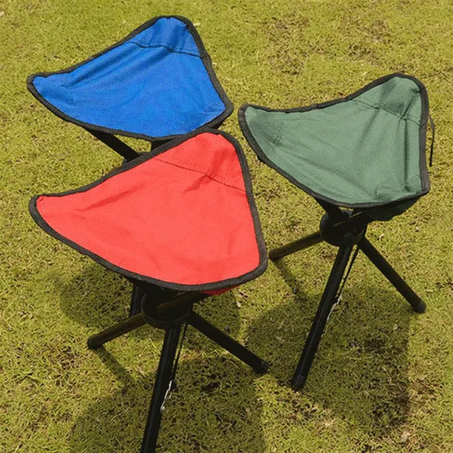 2023 Outdoor Portable Fishing Chairs Casting Folding Stool Triangle Fishing Foldable