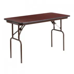 24'' X 48'' RECTANGULAR HIGH PRESSURE MAHOGANY LAMINATE FOLDING BANQUET TABLE [YT-2448-HIGH-WAL-GG]