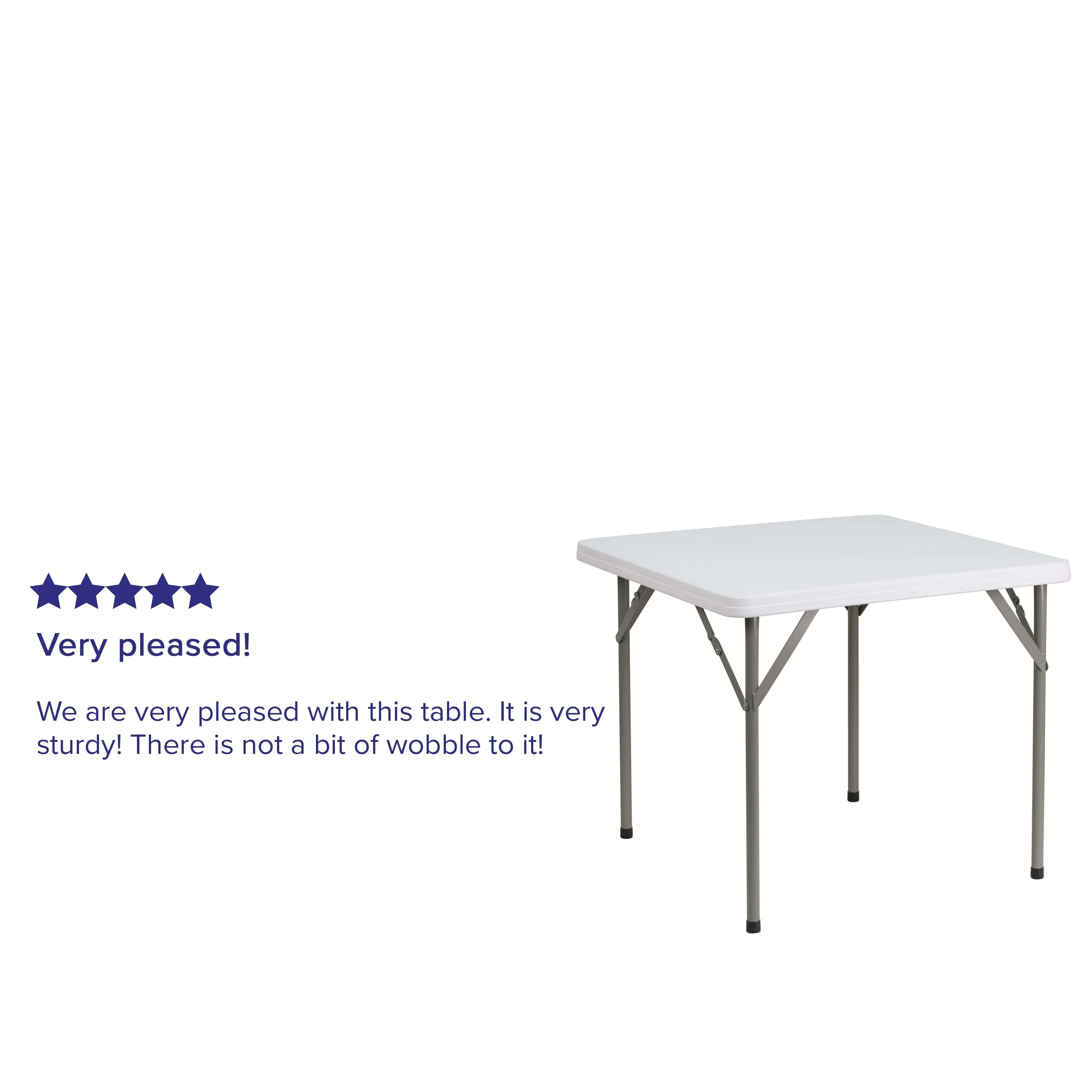 2.85-Foot Square Plastic Folding Table