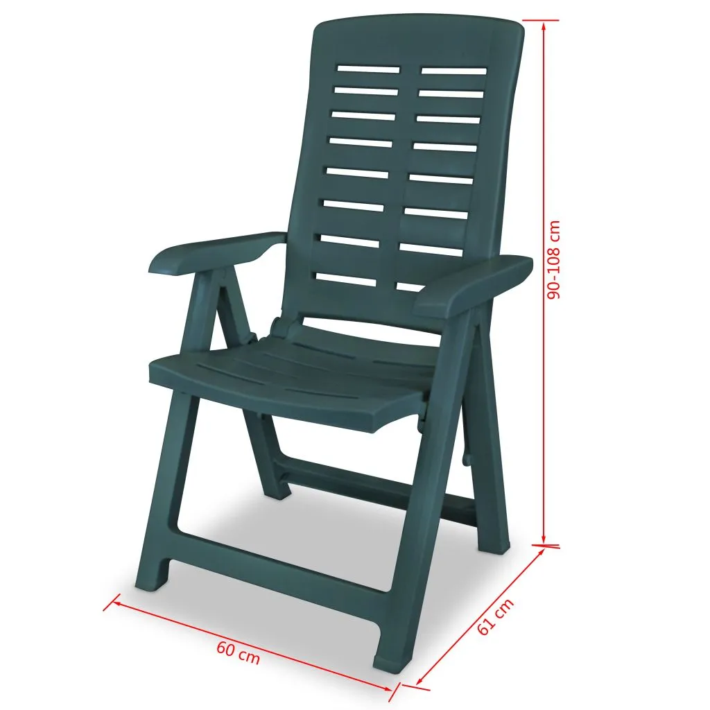 3 Piece Bistro Set Plastic Green