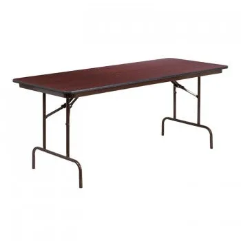 30'' X 72'' RECTANGULAR HIGH PRESSURE MAHOGANY LAMINATE FOLDING BANQUET TABLE [YT-3072-HIGH-WAL-GG]