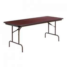 30'' X 72'' RECTANGULAR HIGH PRESSURE MAHOGANY LAMINATE FOLDING BANQUET TABLE [YT-3072-HIGH-WAL-GG]