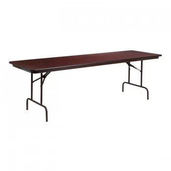 30'' X 96'' RECTANGULAR HIGH PRESSURE MAHOGANY LAMINATE FOLDING BANQUET TABLE [YT-3096-HIGH-WAL-GG]