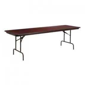 30'' X 96'' RECTANGULAR HIGH PRESSURE MAHOGANY LAMINATE FOLDING BANQUET TABLE [YT-3096-HIGH-WAL-GG]