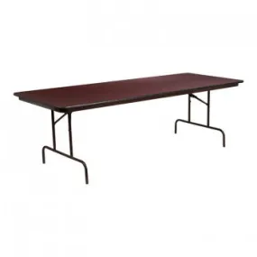 36'' X 96'' RECTANGULAR MAHOGANY MELAMINE LAMINATE FOLDING BANQUET TABLE [YT-3696-MEL-WAL-GG]