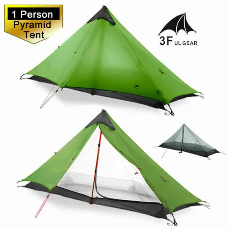 3Fulgear Lanshan 1 3 Season Tent - Khaki (T Zip)