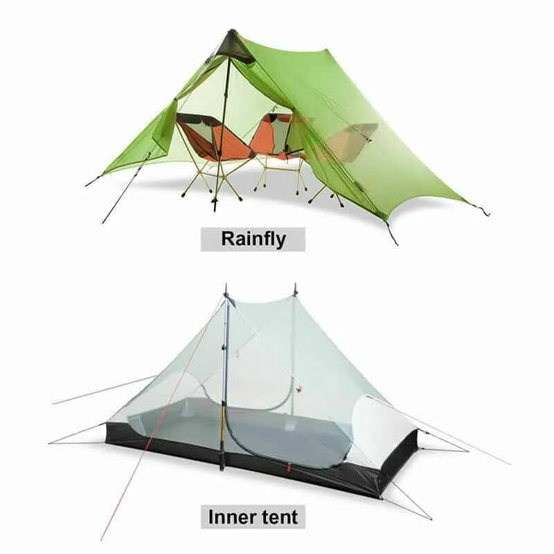 3FULgear Lanshan 2 Classic 3-Season Tent - Green (T Zip)