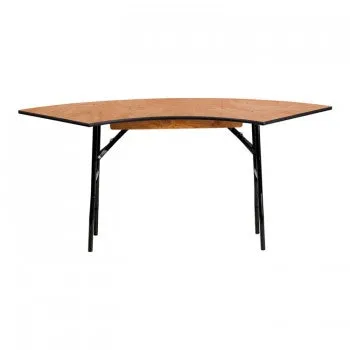 5.5 FT. X 2 FT. SERPENTINE WOOD FOLDING BANQUET TABLE [YT-WSFT48-24-SP-GG]