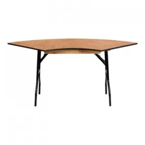 5.5 FT. X 2.5 FT. SERPENTINE WOOD FOLDING BANQUET TABLE [YT-WSFT48-30-SP-GG]