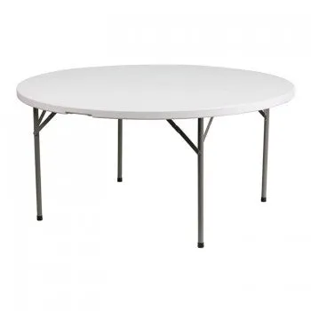 60'' ROUND GRANITE WHITE PLASTIC FOLDING TABLE [DAD-YCZ-1-GW-GG]