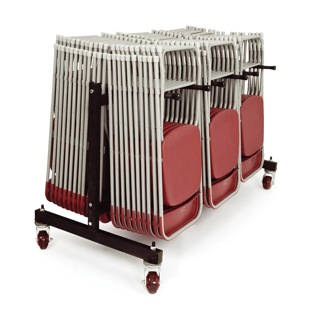 66 x Classic Straight Back Folding Chair   Trolley Bundle
