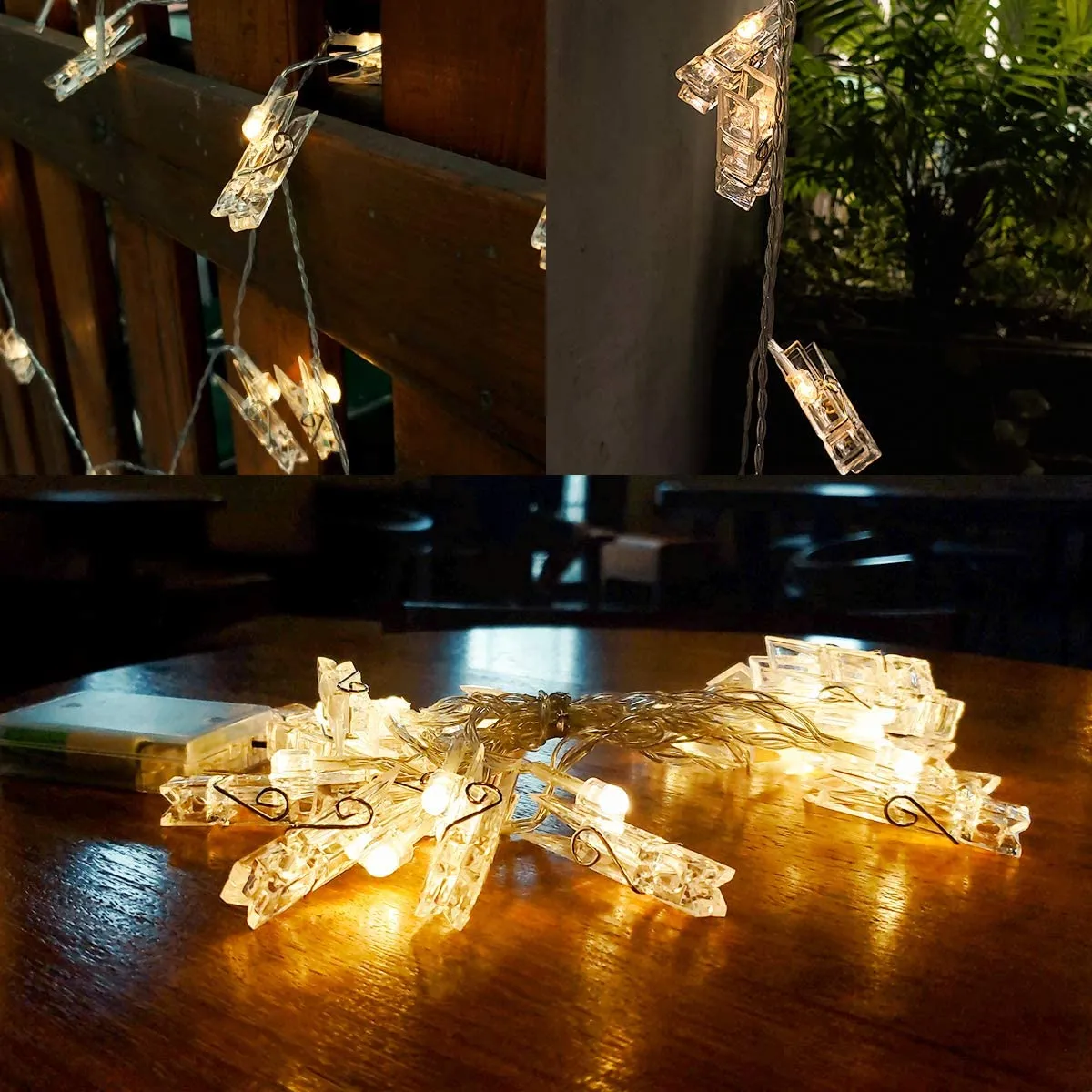 Alvantor String Lights LED Clip Outdoor Indoor Decoration For Screen House & Bubble Tent