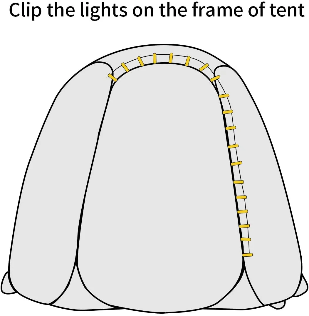 Alvantor String Lights LED Clip Outdoor Indoor Decoration For Screen House & Bubble Tent