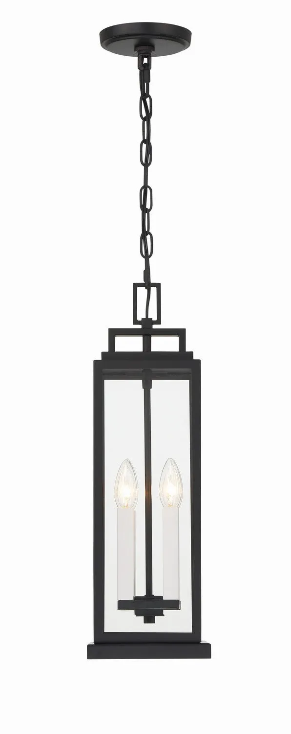 Aspen 4-Light Outdoor Pendant in Matte Black