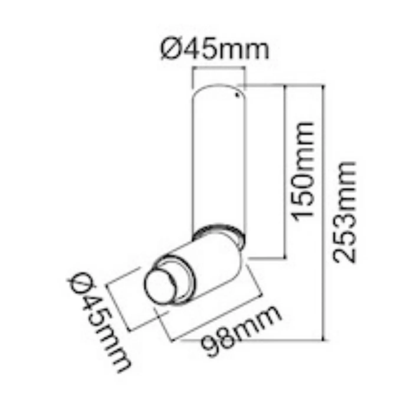 CH-1903-8w Move  8w Round Surface Track Spot With Beam Angle Adjustment
