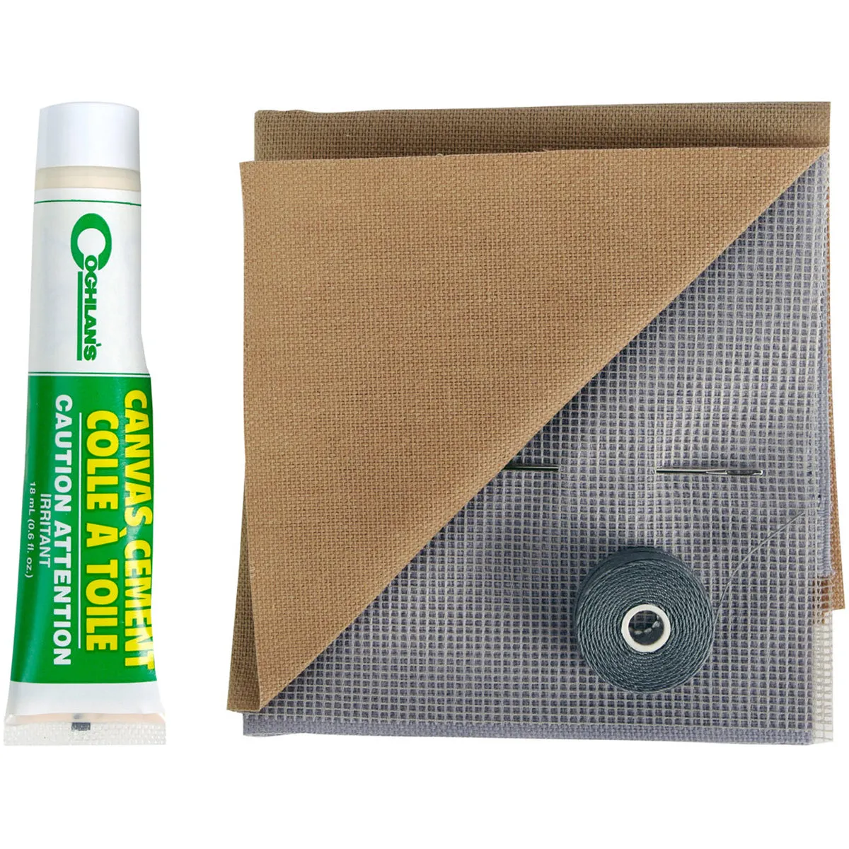 Coghlan's Tent Repair Kit, Quick Emergency Canvas & Nylon Patches Screen Cement