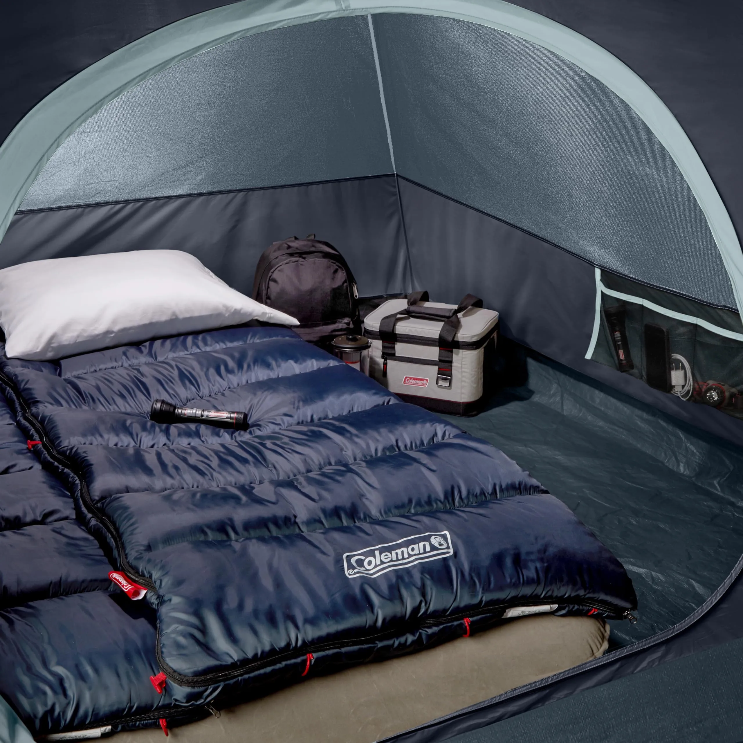 Coleman Skydome Tent with 5 Minute Setup, 4-Person Weatherproof Tent with Rainfly & Carry Bag, 20% More Headroom Than Traditional Canopies