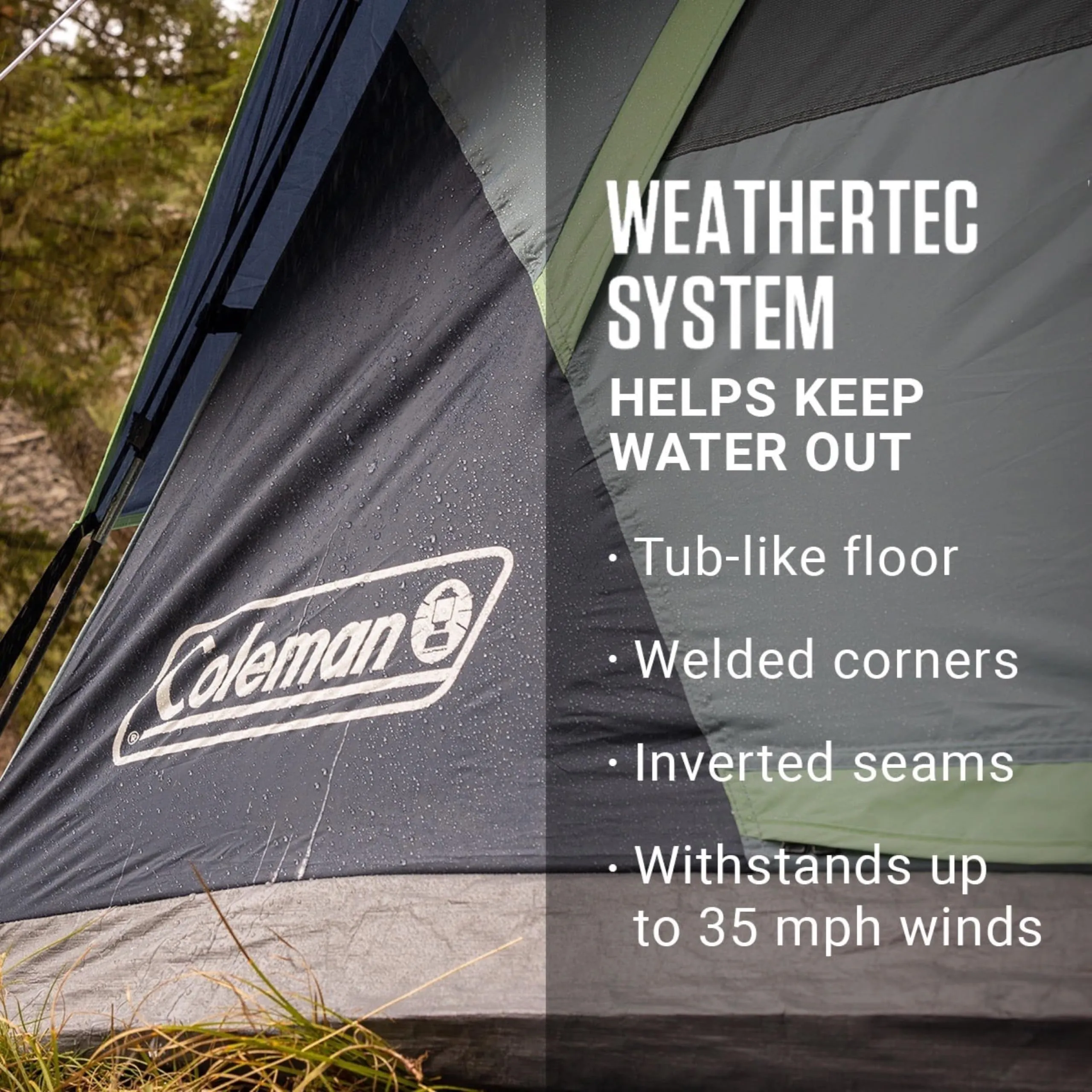 Coleman Skydome Tent with 5 Minute Setup, 4-Person Weatherproof Tent with Rainfly & Carry Bag, 20% More Headroom Than Traditional Canopies