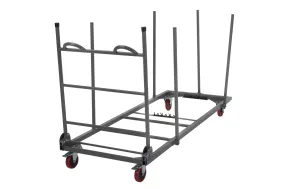 Commercial Rectangular Folding Table Trolley Cart with Locking Wheels