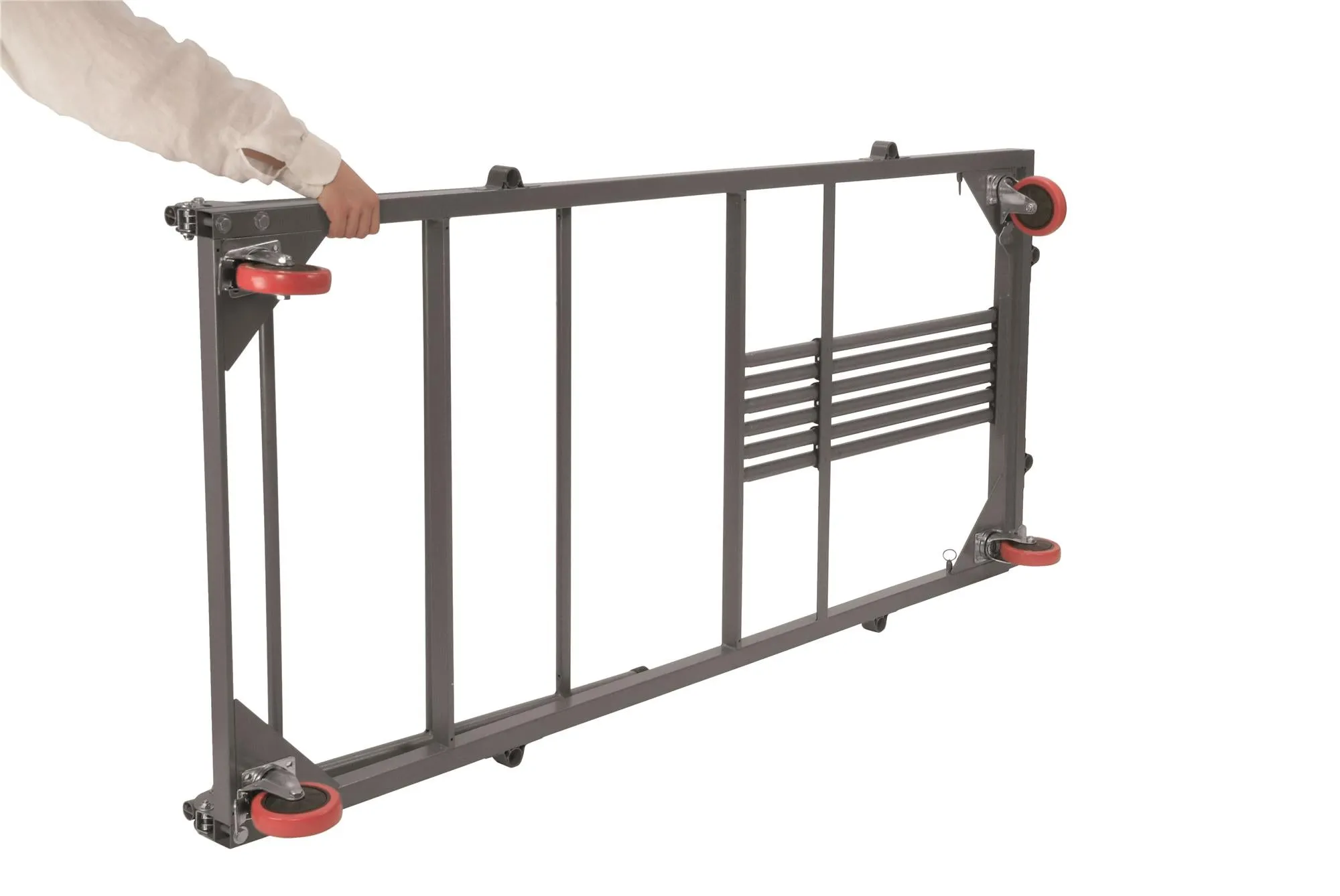 Commercial Rectangular Folding Table Trolley Cart with Locking Wheels