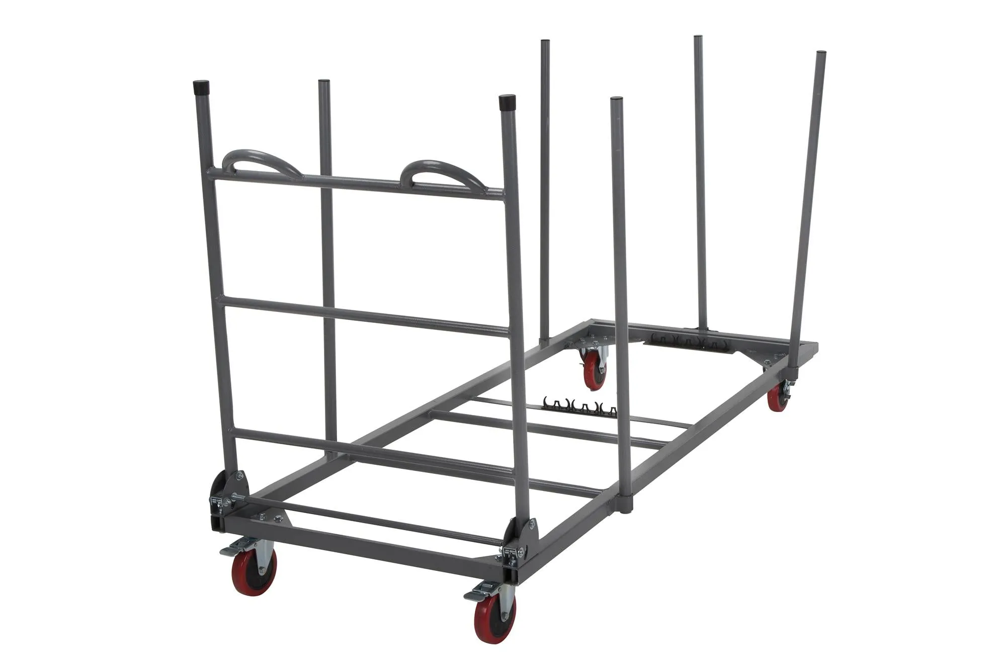 Commercial Rectangular Folding Table Trolley Cart with Locking Wheels
