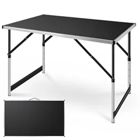 Coobi 24" x 39.5" Folding Table,Ultralight Collapsible with Handle, Height Adjustable,Wooden Desktop for Picnic,Beach,Camp,Travel