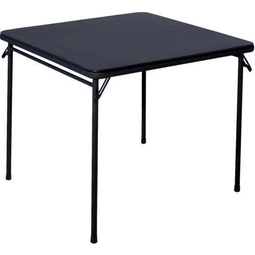 Cosco 33.81-in x 33.81-in Outdoor Square Black Folding Table