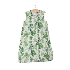 Cotton Muslin Sleeping Bag - Tropical Leaf