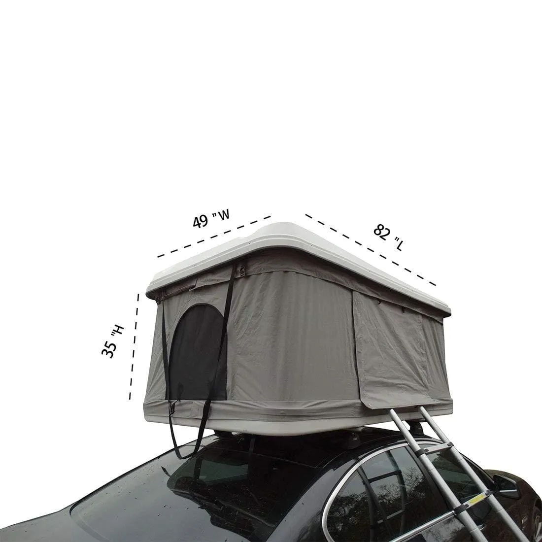 DragonLi Rooftop Tents General Motors Trucks SUVs Camping Travel Camping Tent fold Travel Box Rainproof Rooftop Tent Adventure Camping Outdoors (White Gray)