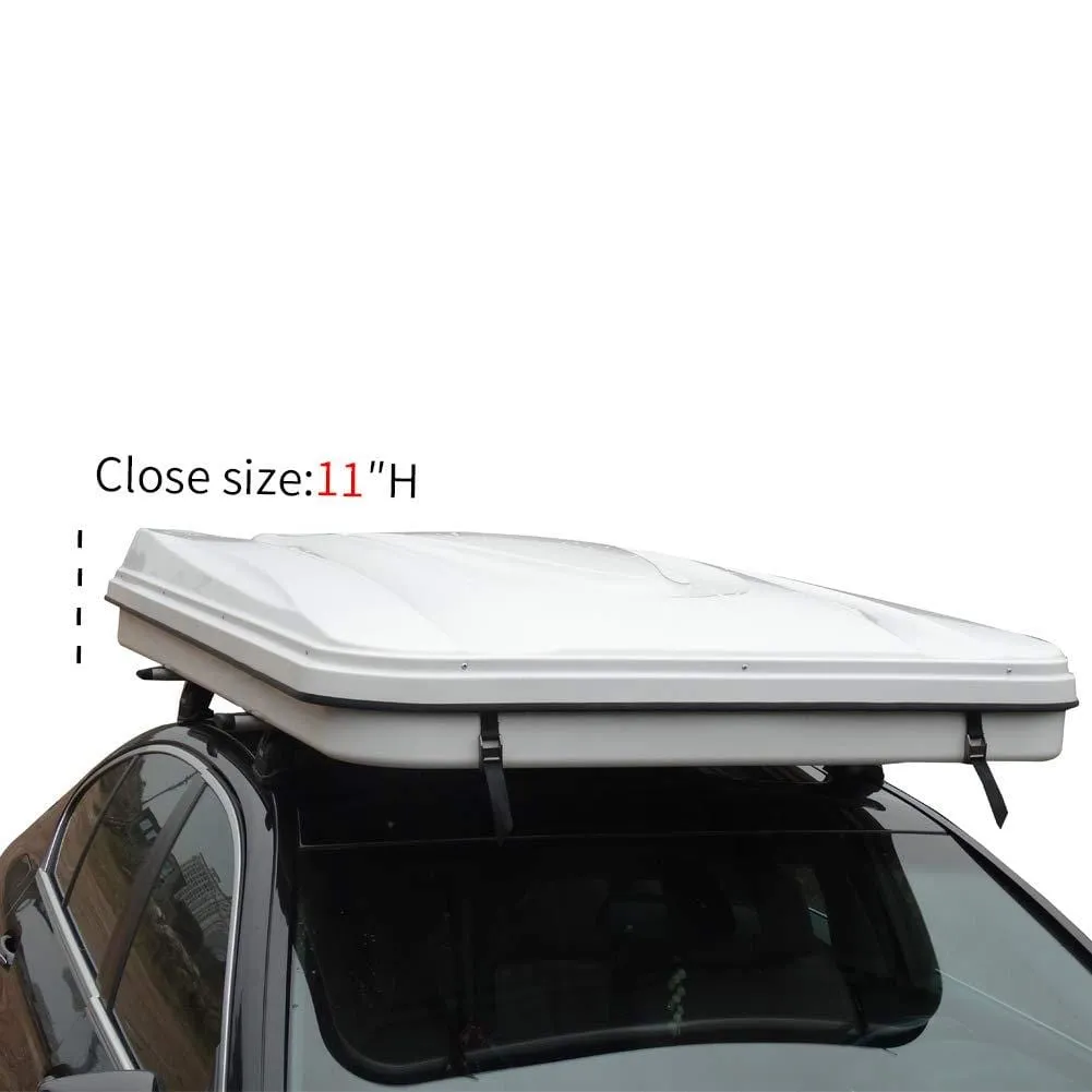 DragonLi Rooftop Tents General Motors Trucks SUVs Camping Travel Camping Tent fold Travel Box Rainproof Rooftop Tent Adventure Camping Outdoors (White Gray)