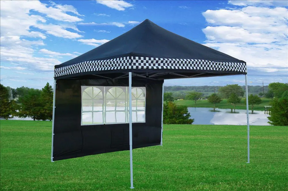F Model 10'x10' Black Checker - Pop Up Tent Pro