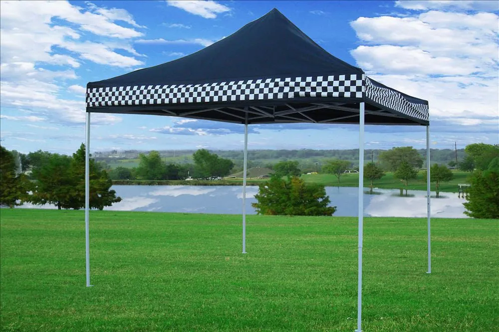 F Model 10'x10' Black Checker - Pop Up Tent Pro