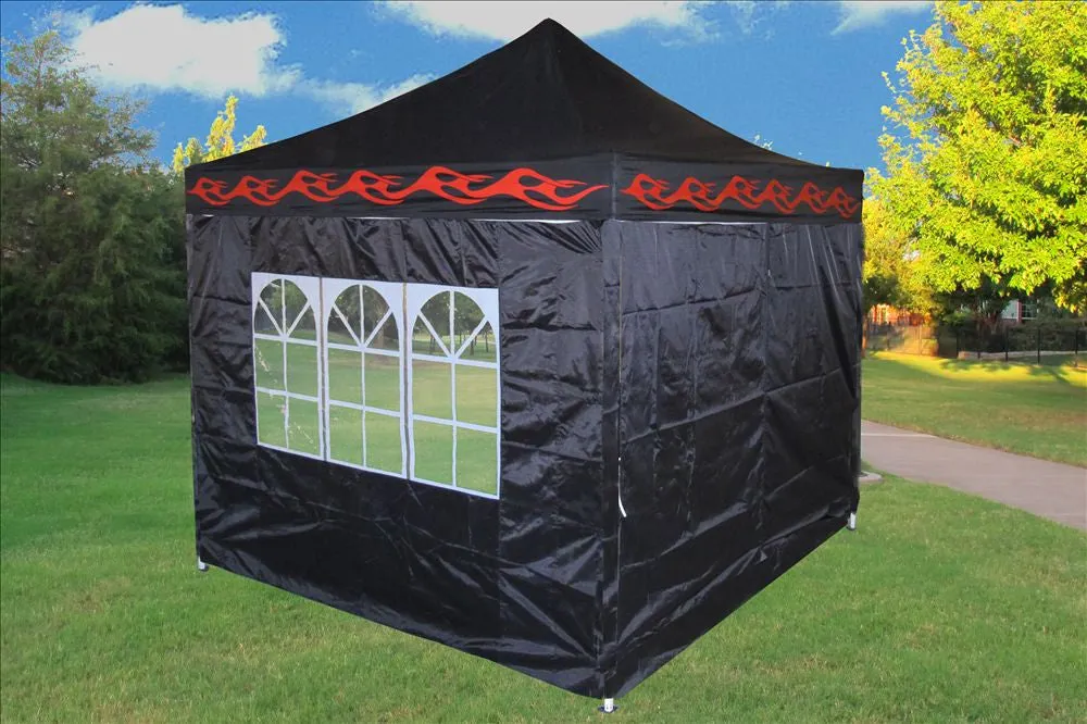 F Model 10'x10' Black Flame - Pop Up Tent Pro