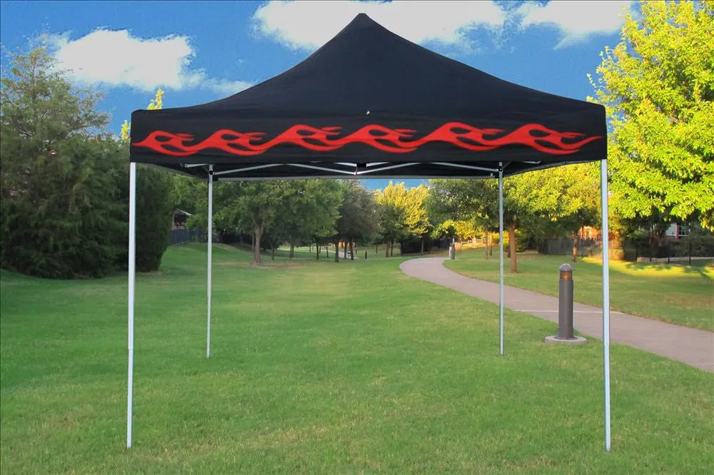 F Model 10'x10' Black Flame - Pop Up Tent Pro