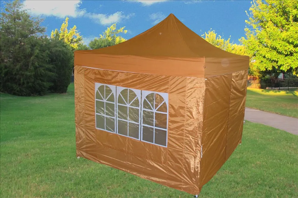 F Model 10'x10' Burnt Orange - Pop Up Tent Pro
