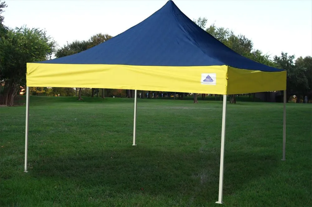 F Model 10'x10' Navy Blue/Yellow - Pop Up Tent Pro
