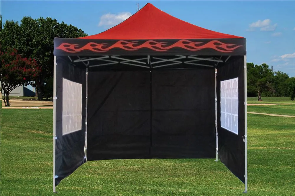 F Model 10'x10' Red Flame - Pop Up Tent Pro