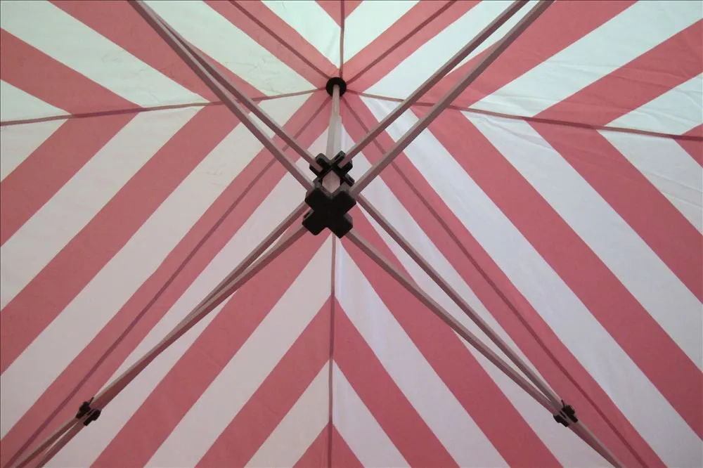 F Model 10'x10' Red Stripe - Pop Up Tent Pro