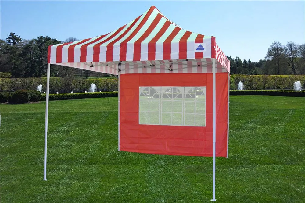 F Model 10'x10' Red Stripe - Pop Up Tent Pro