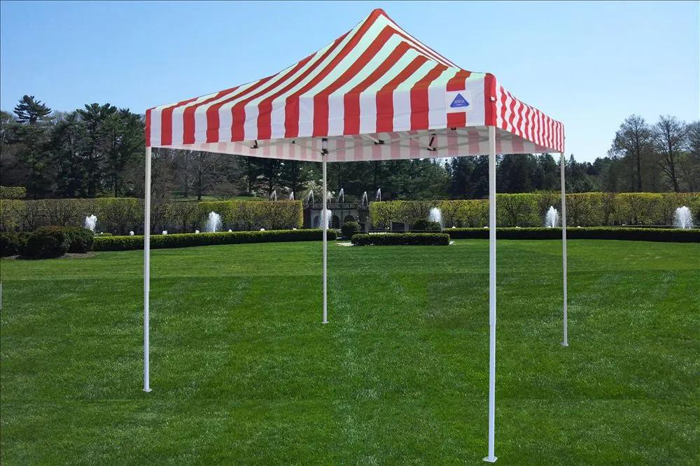 F Model 10'x10' Red Stripe - Pop Up Tent Pro