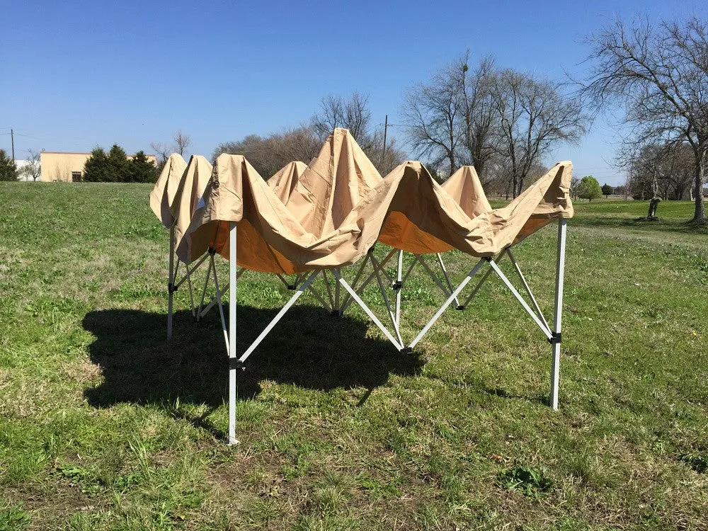 F Model 10'x10' Tan - Pop Up Tent Pro