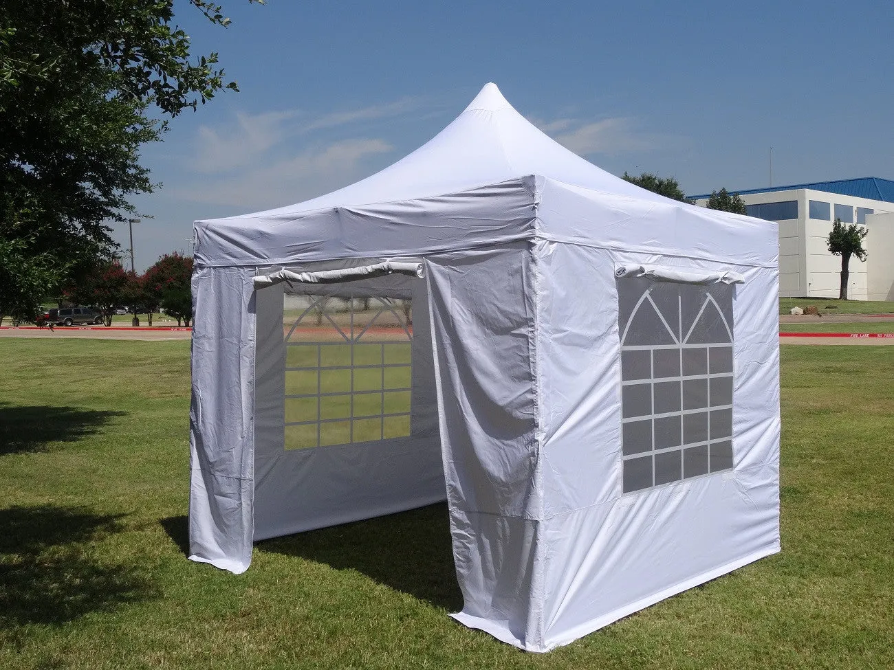 F Model 10'x10' White - Fire Retardant Pop Up Tent Pro